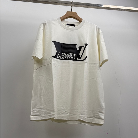 Louis Vuitton Other - Louis Vuitton Cream Short-Sleeve Logo Tee with Black Graphic